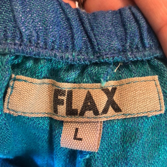FLAX size Large Ladies LINEM Blue Pull-On Pant NEW - Picture 6 of 12